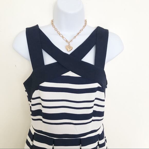 SHE + SKY Fit & Flare Blue & White Striped Sundress, S, NWT! - Picture 6 of 9